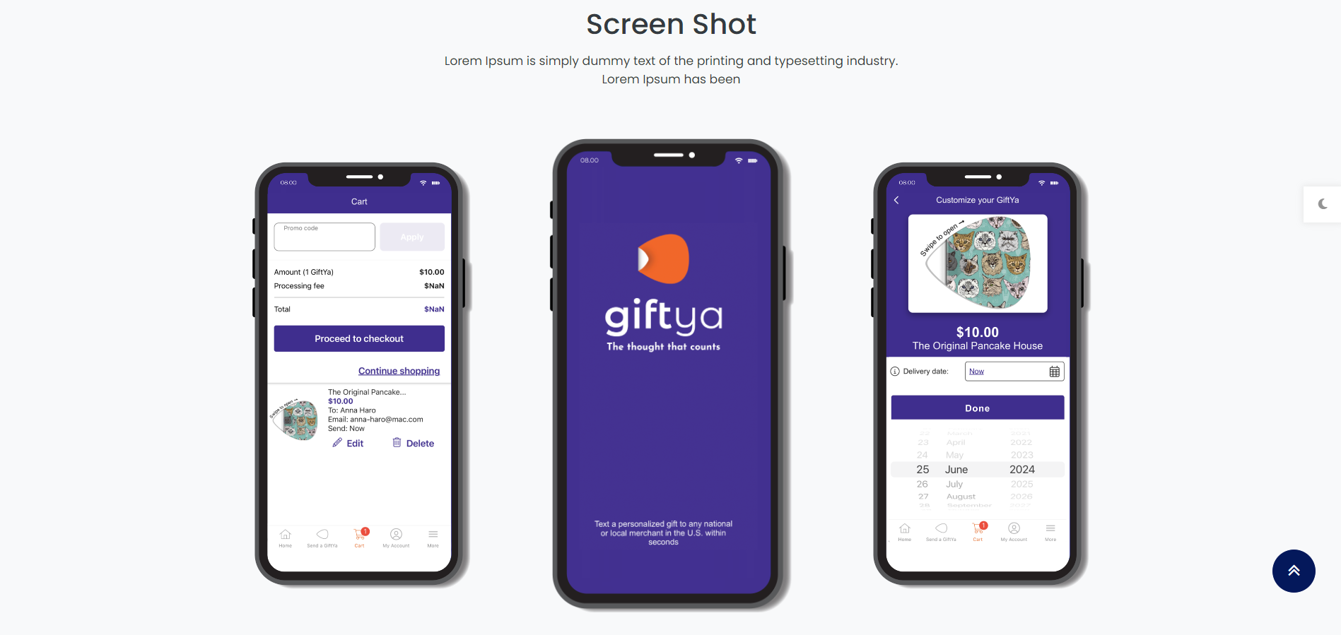 mobile showcases silder